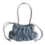 画像1: MERGE Denim Gathered Underarm Shoulder Tote Bag　ユニセックス男女兼用MERGEデニムギャザーアンダーアームショルダートートバッグ (1)