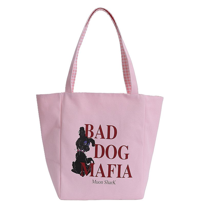 画像4: MuziKai Dog & Cat Reversible Tote Shoulder Shopping Eco Bag　ユニセックス男女兼用ドッグ＆キャットリバーシブルトートショルダーショッピング通勤通学バッグ (4)