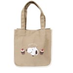 画像1: Snoopy embroidered tote shopping bag for commuting to work or school　ユニセックス男女兼用スヌーピー刺繍トートショッピング通勤通学バッグ (1)