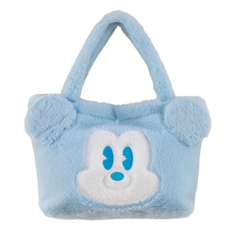 画像1: Mickey & Minnie & Lotso fur fluffy tote bag　ユニセックス男女兼用ミッキー＆ミニー＆ロッツォファーモコモコトートショルダーバッグ (1)