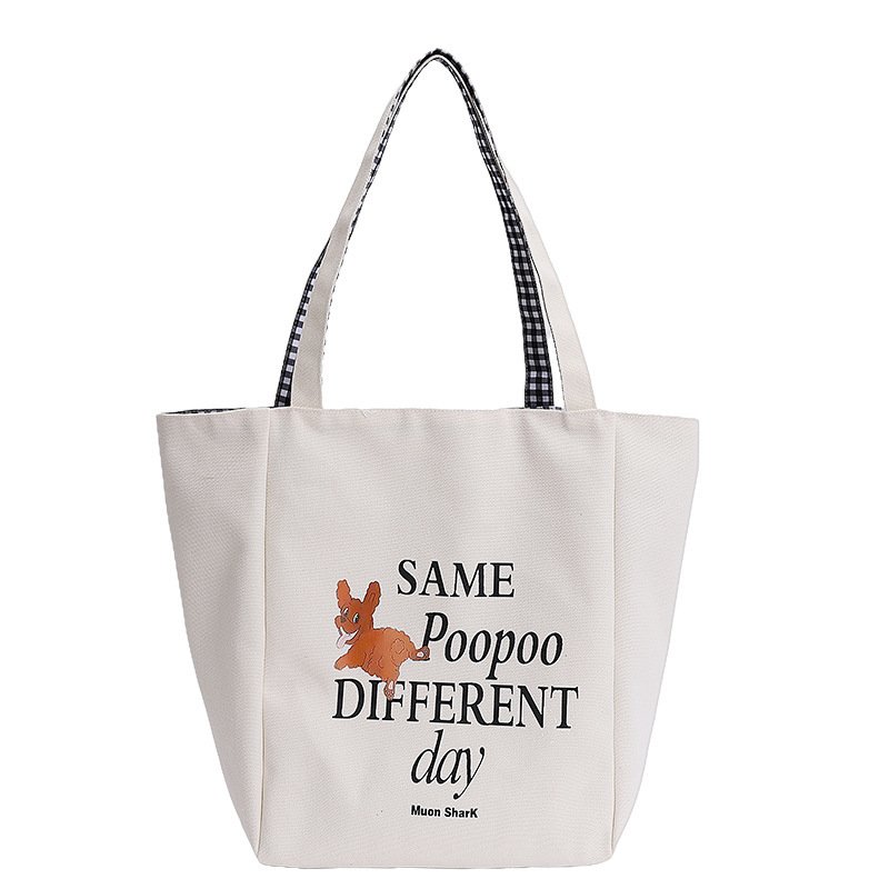 画像5: MuziKai Dog & Cat Reversible Tote Shoulder Shopping Eco Bag　ユニセックス男女兼用ドッグ＆キャットリバーシブルトートショルダーショッピング通勤通学バッグ (5)