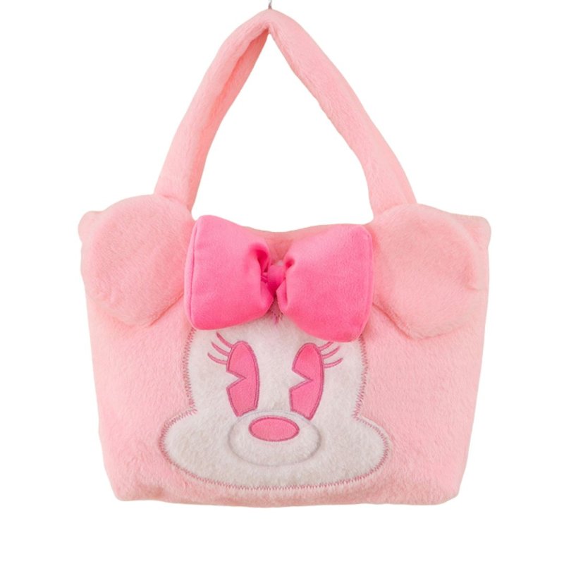 画像2: Mickey & Minnie & Lotso fur fluffy tote bag　ユニセックス男女兼用ミッキー＆ミニー＆ロッツォファーモコモコトートショルダーバッグ (2)