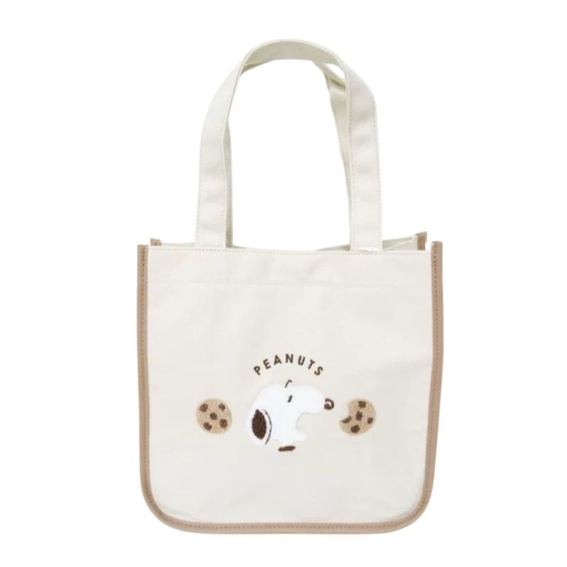 画像2: Snoopy embroidered tote shopping bag for commuting to work or school　ユニセックス男女兼用スヌーピー刺繍トートショッピング通勤通学バッグ (2)