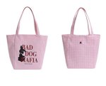 画像1: MuziKai Dog & Cat Reversible Tote Shoulder Shopping Eco Bag　ユニセックス男女兼用ドッグ＆キャットリバーシブルトートショルダーショッピング通勤通学バッグ (1)