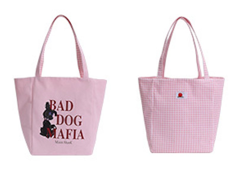 画像1: MuziKai Dog & Cat Reversible Tote Shoulder Shopping Eco Bag　ユニセックス男女兼用ドッグ＆キャットリバーシブルトートショルダーショッピング通勤通学バッグ (1)