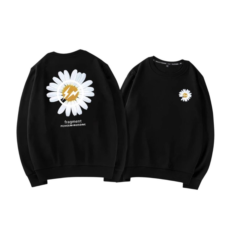 画像1: Small daisy Pullover loose sweater men and women　スモールデイジープリントプルオーバートレーナー オーバーサイズ ユニセックス男女兼用 (1)