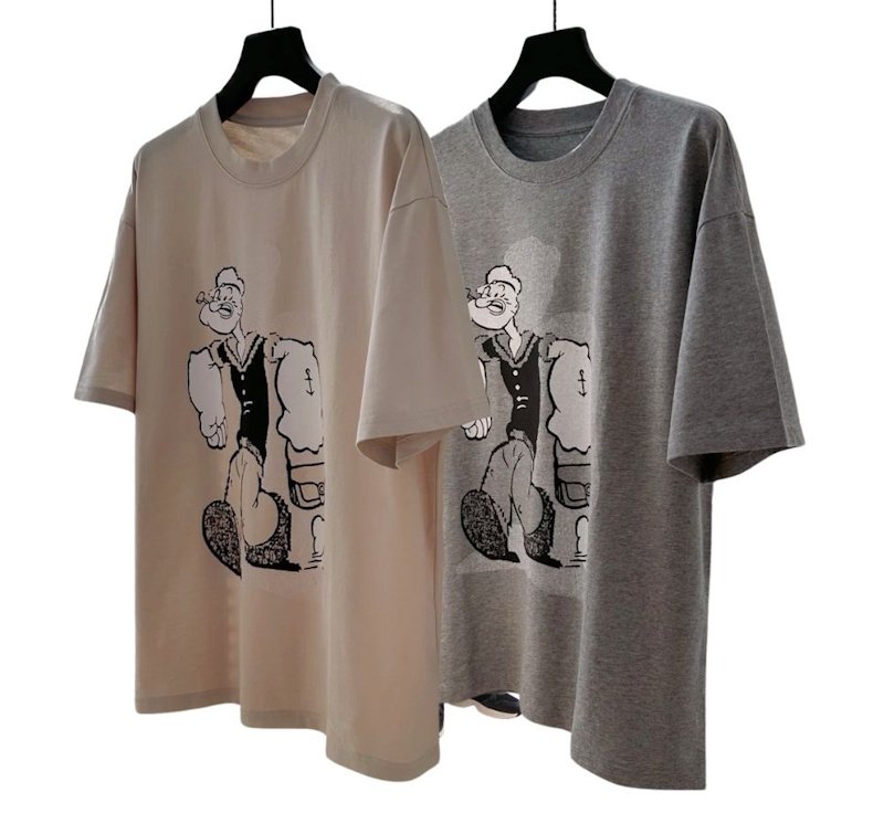 画像3: popeye cartoon print Tshirt  　ユニセックス 男女兼用ポパイ プリント半袖  Tシャツ (3)
