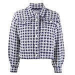 画像1: SALE セール women's tweed short jacket ツイード パールボタン ショート丈ジャケット (1)