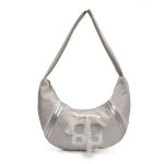 画像1: 89 Number Line & Lace Croissant Half-Moon Shoulder Bag Crossbody Bag  89ナンバーライン＆レースクロワッサン半月ショルダー クロスボディバッグ (1)