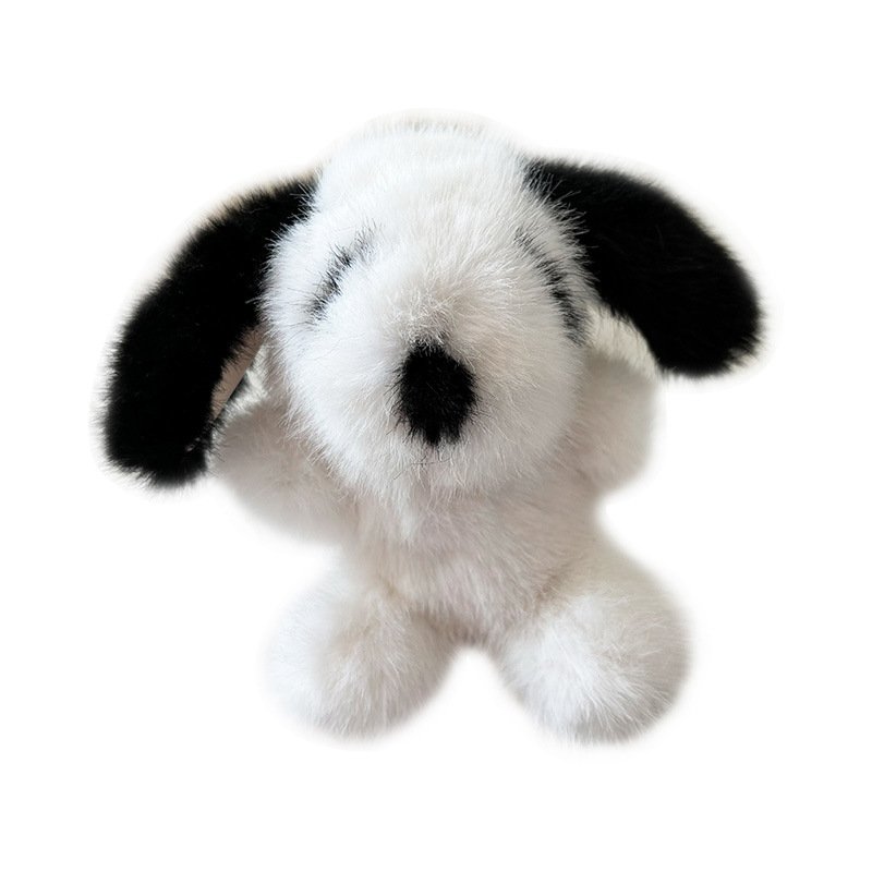 画像4: Faux Mink Snoopy Charm Keychain charm accessories 　フェイクミンクスヌーピーキーリング キーフォルダー チャーム アクセサリー (4)