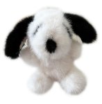 画像1: Faux Mink Snoopy Charm Keychain charm accessories 　フェイクミンクスヌーピーキーリング キーフォルダー チャーム アクセサリー (1)