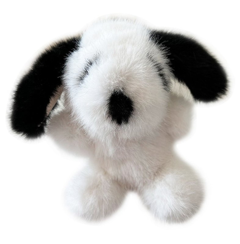 画像1: Faux Mink Snoopy Charm Keychain charm accessories 　フェイクミンクスヌーピーキーリング キーフォルダー チャーム アクセサリー (1)
