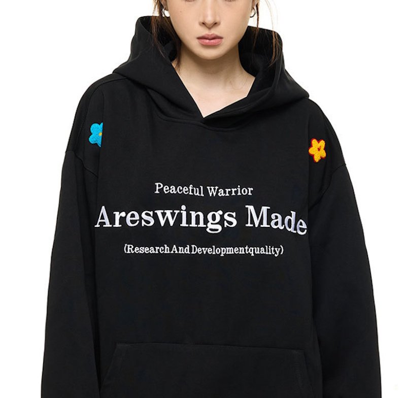 画像6: Flower Print Stylish Hoodie Hoodie Sweatshirt ユニセックス男女兼用 フラワープリントスウェットパーカー トレーナー  (6)