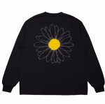 画像1: Big Daisy Print Long Sleeve T-Shirt 　ユニセックス 男女兼用ビッグデイジープリント長袖  Tシャツスウェット (1)