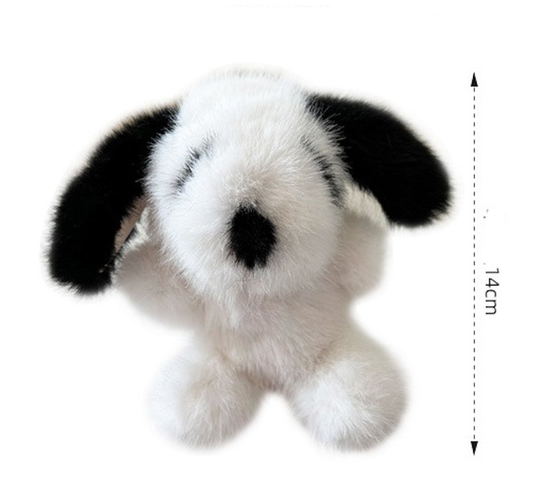 画像5: Faux Mink Snoopy Charm Keychain charm accessories 　フェイクミンクスヌーピーキーリング キーフォルダー チャーム アクセサリー (5)