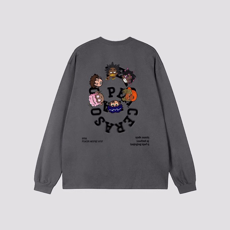 画像3: Circle Hip Hop Boys Long Sleeve t-shirt　ユニセックス 男女兼用サークルヒップホップボーイズプリント長袖  Tシャツ (3)