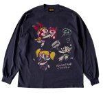 画像1: Powerful Girl & Bear Print Long Sleeve T-Shirt 　ユニセックス 男女兼用パワフルガール＆ベアプリント長袖  Tシャツスウェット (1)