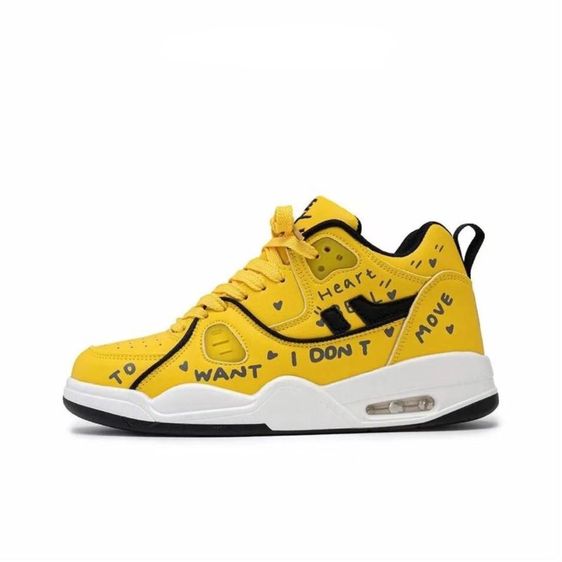 画像3: Painted High Top Leather Sneakers ユニセックス男女兼用ペイントハイカットレザー スニーカー レースアップ (3)