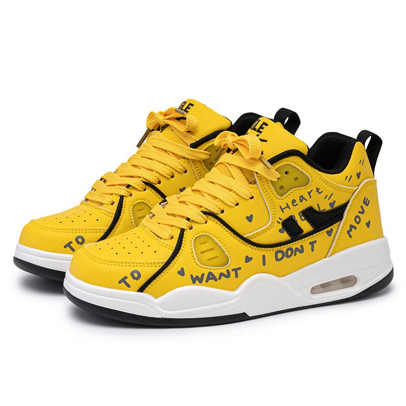 画像6: Painted High Top Leather Sneakers ユニセックス男女兼用ペイントハイカットレザー スニーカー レースアップ (6)