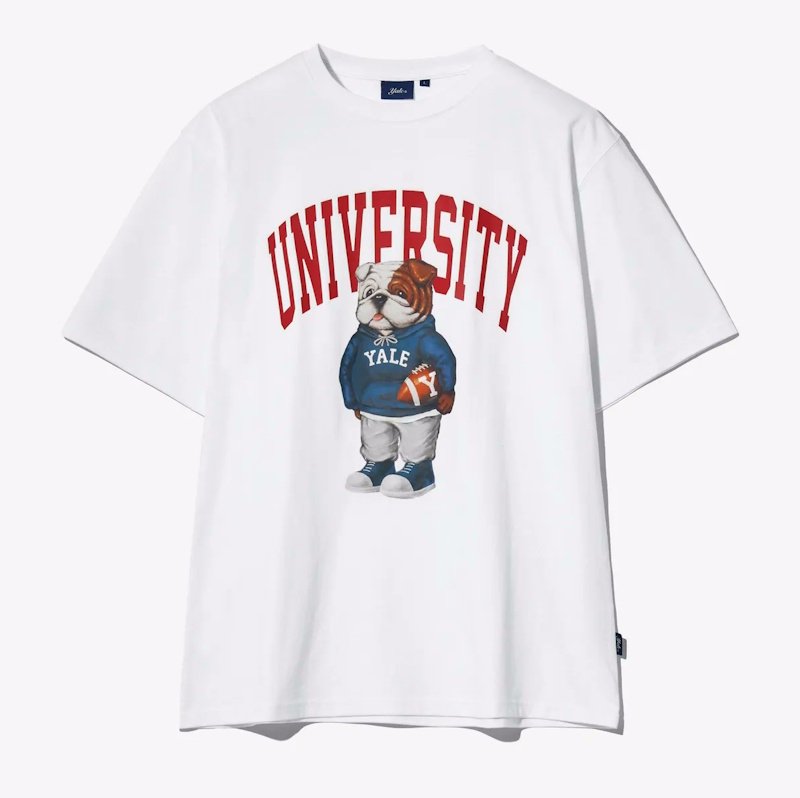 画像3: University & Bulldog Short Sleeve t-shirt　ユニセックス 男女兼用ユニバーシティ＆ブルドッグプリント半袖  Tシャツ (3)