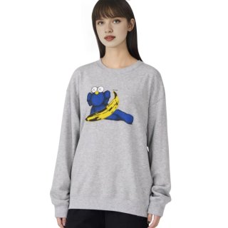 Unisex Sesamy Street KAWS+Warhol Banana Print Sweat Pants ユニ
