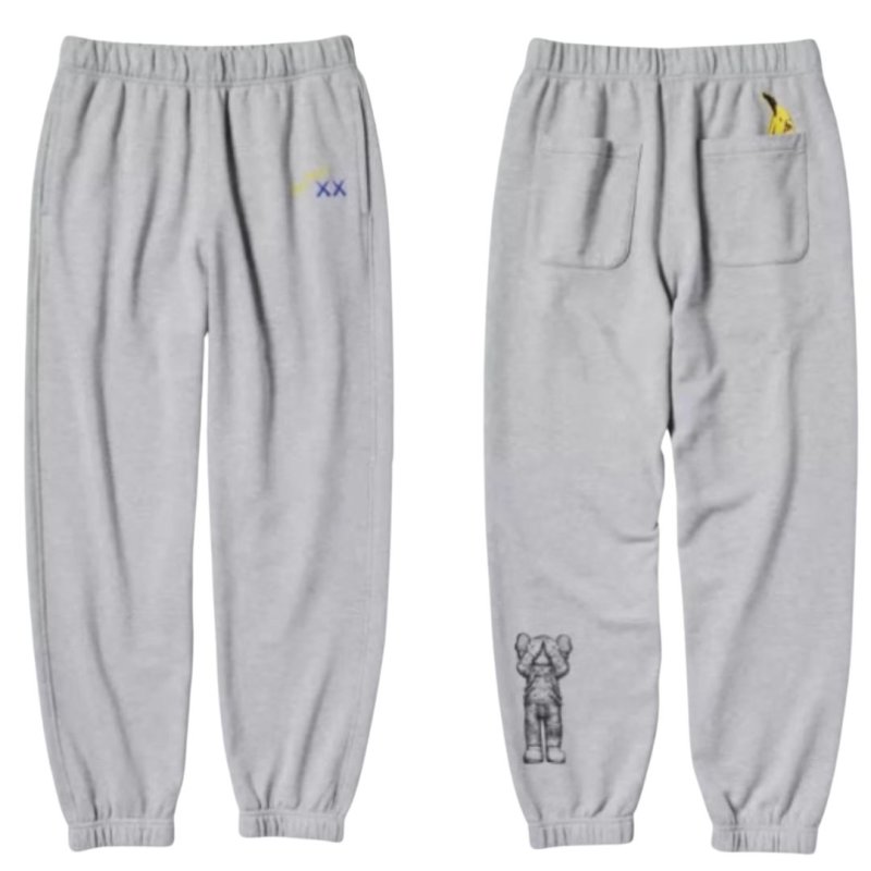 画像1: Unisex Sesamy Street KAWS+Warhol Banana Print Sweat Pants ユニセックス 男女兼用セサミーストリートカウズ × アンディ・ウォーホル バナナプリントスウェット パンツ (1)