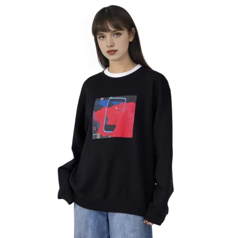 画像2: Unisex Sesamy Street KAWS+Warhol Banana Print Sweat ユニセックス 男女兼用セサミーストリートカウズ × アンディ・ウォーホル バナナプリントスウェット トレーナー (2)
