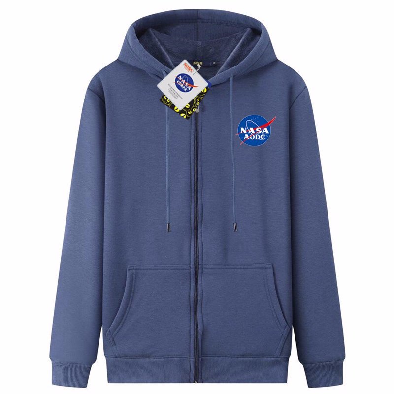 画像3: NASA logo zip-up hoodie Hoodie Sweatshirt ユニセックス男女兼用 ナサプリントジップアップスウェットパーカー トレーナー  (3)