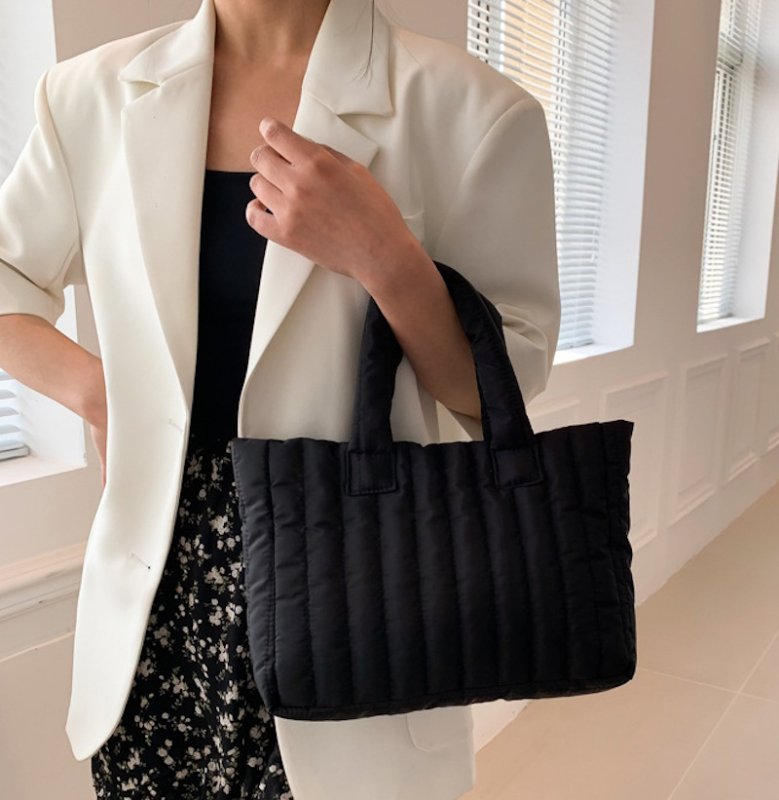 画像6: Padded Down Simple Tote Bag　パッド入りダウンシンプルトートバッグ (6)