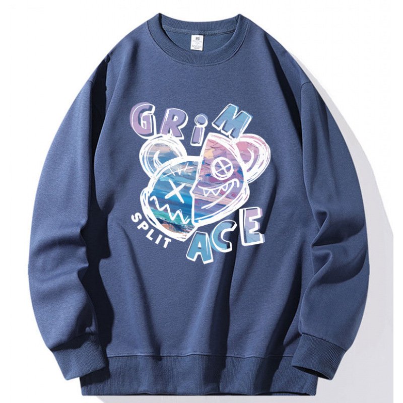 画像8: Unisex Half & Half kaws Bear Print Sweatshirt Pullover ユニセックス 男女兼用ハーフ＆ハーフカウズベアプリントスウェット トレーナー (8)