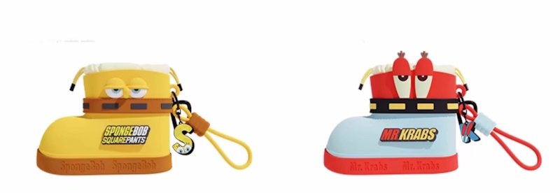 画像12: SpongeBob, Patrick, Krabs, and Squidward Rainboot-shaped mini headphones and coin charm Keychain charm accessories 　スポンジボブ＆パトリック＆カーニ＆スクイッドワード レインブーツ型ミニヘッドフォーン小銭チャームキーフォルダー チャーム アクセサリー (12)