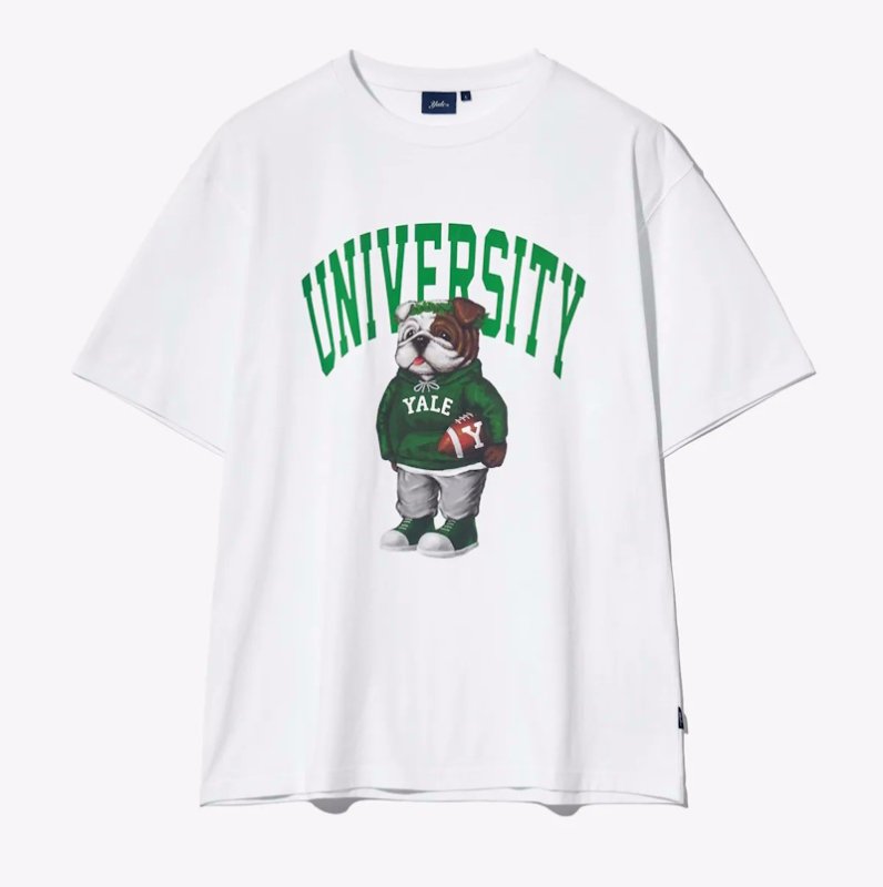 画像4: University & Bulldog Short Sleeve t-shirt　ユニセックス 男女兼用ユニバーシティ＆ブルドッグプリント半袖  Tシャツ (4)