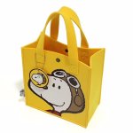 画像1: Felt Snoopy tote bag　スヌーピーフェルトトートバッグエコショッピングバッグ (1)