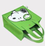 画像9: Felt Snoopy tote bag　スヌーピーフェルトトートバッグエコショッピングバッグ (9)