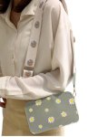 画像3: Daisy Print Square Small Shoulder Crossbody Pochette Bag　デイジープリントスクエアスモールショルダークロスボディーポシェットバッグ (3)