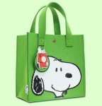 画像2: Felt Snoopy tote bag　スヌーピーフェルトトートバッグエコショッピングバッグ (2)