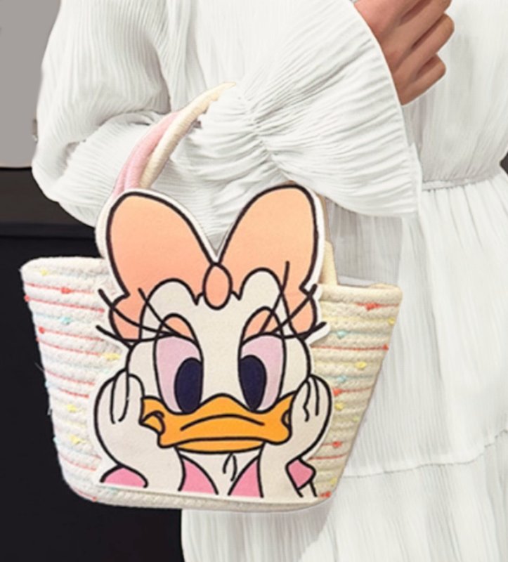 画像3: Donald Duck & Daisy Duck Basket Tote Bag　ドナルドダック＆デイジーダック かご籠トートバッグ (3)