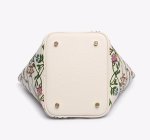 画像5: Real leather Flower graphic painted bucket tote bag 　フラワーグラフィックペイントレザーピコタンバケットバッグ トートバッグ (5)