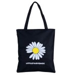 画像1: Daisy Print Canvas Tote Shoulder Bag　デージー プリントキャンバストートショルダーバッグエコショッピングバッグ (1)