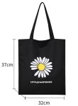 画像5: Daisy Print Canvas Tote Shoulder Bag　デージー プリントキャンバストートショルダーバッグエコショッピングバッグ (5)