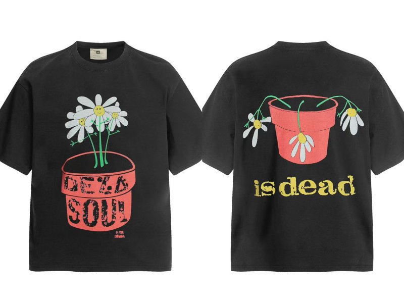 画像1: Smile Daisy Double-sided print vintage style  Short Sleeve t-shirt　ユニセックス 男女兼用スマイルデージー 両面プリントヴィンテージスタイルプリント半袖  Tシャツ (1)