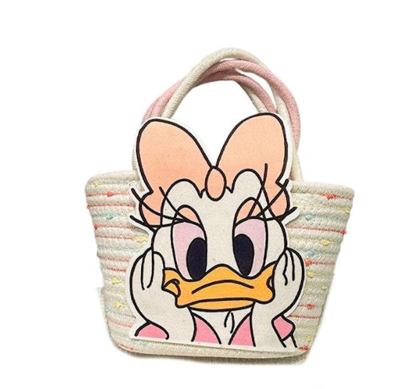 画像2: Donald Duck & Daisy Duck Basket Tote Bag　ドナルドダック＆デイジーダック かご籠トートバッグ (2)