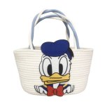 画像1: Donald Duck & Daisy Duck Basket Tote Bag　ドナルドダック＆デイジーダック かご籠トートバッグ (1)