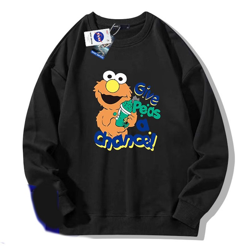 画像2: Unisex Sesame Street Elmo Print Sweatshirt Pullover ユニセックス 男女兼用セサミーストリートエルモプリントスウェット トレーナー (2)