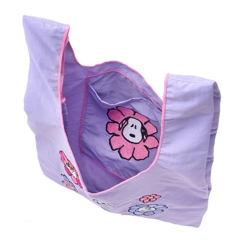 画像7: Snoopy & Friends Drawstring Eco Tote Shopping Bag　スヌーピー＆フレンズ巾着エコトートショッピングバッグ (7)