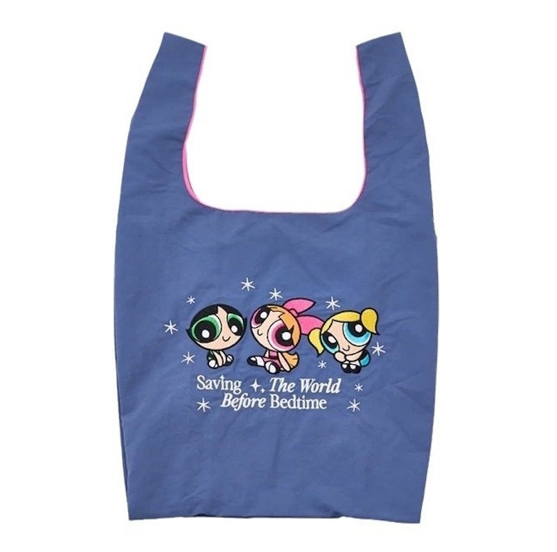 画像1: Powerful Girl Drawstring Eco Tote Shopping Bag　パワフルガール巾着エコトートショッピングバッグ (1)