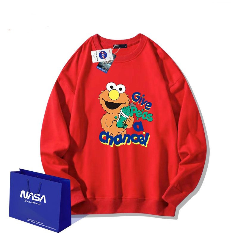 画像4: Unisex Sesame Street Elmo Print Sweatshirt Pullover ユニセックス 男女兼用セサミーストリートエルモプリントスウェット トレーナー (4)