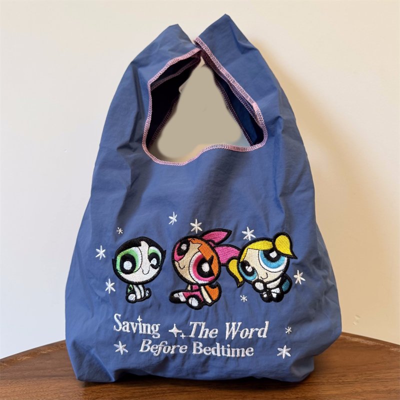 画像13: Powerful Girl Drawstring Eco Tote Shopping Bag　パワフルガール巾着エコトートショッピングバッグ (13)