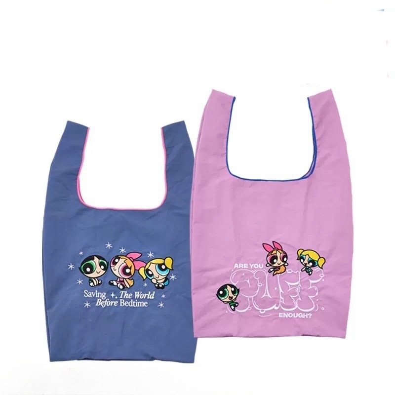 画像3: Powerful Girl Drawstring Eco Tote Shopping Bag　パワフルガール巾着エコトートショッピングバッグ (3)