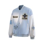 画像5: Unisex  Flower American Classic Sleeve Leather Baseball Stadium Jacket  ユニセックス 男女兼用 フラワーアメリカンクラシック袖レザー スタジャン スタジアムジャンパー ジャケット (5)